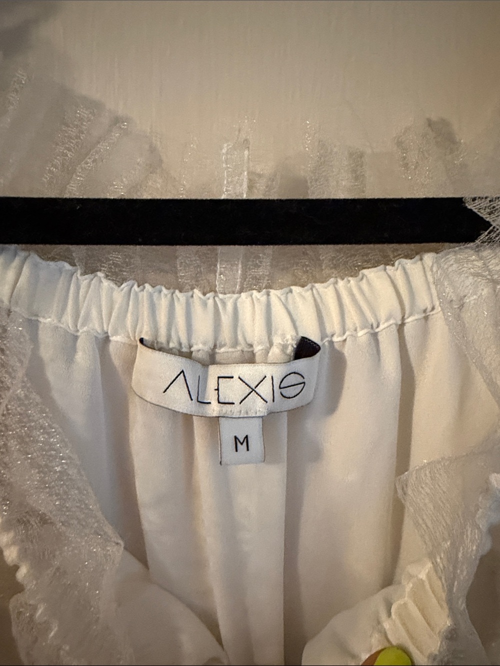 Alexis Cream Lace Ruffled Blouse - Picture 2 of 3
